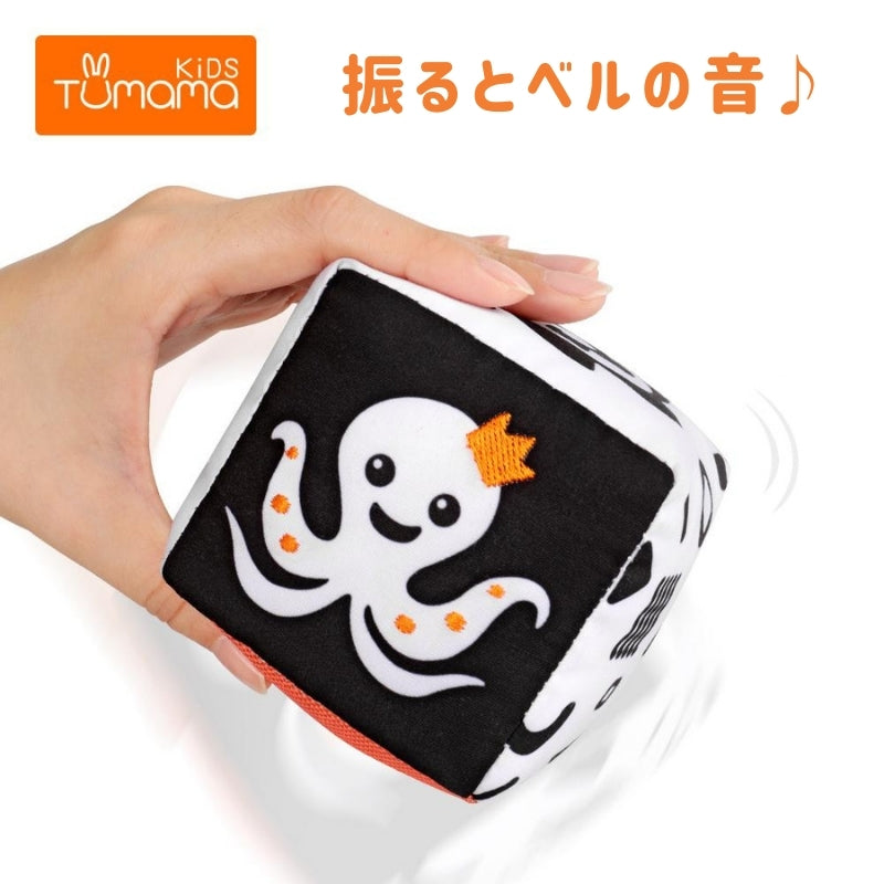 白黒ハンギングコットンラトル