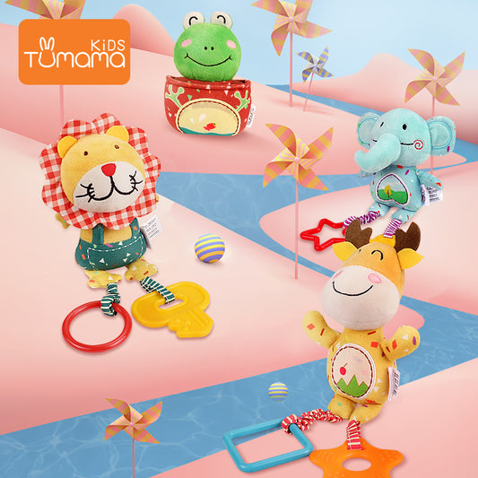 【歯固め付きアニマルラトル】アニマル4種類セット