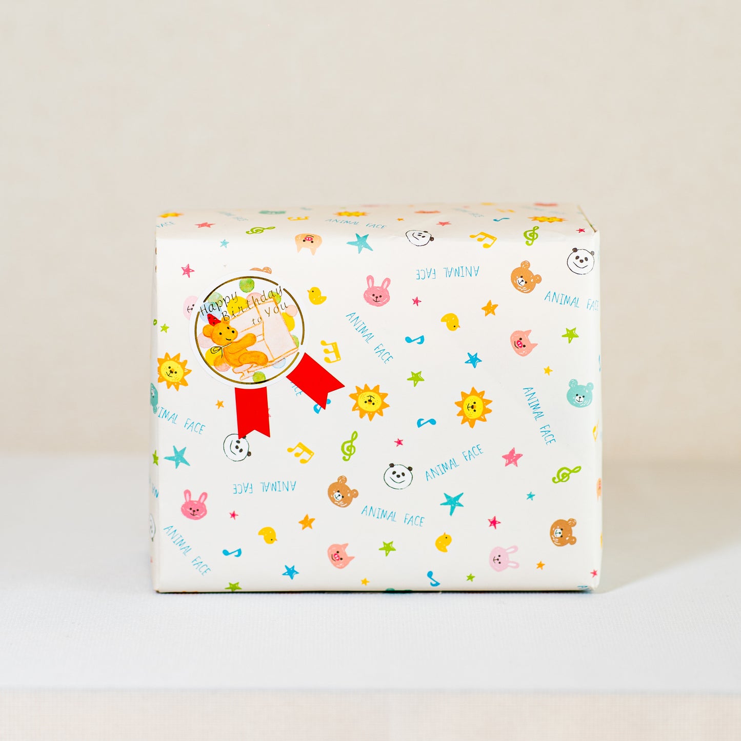 アニマルフェイス柄ラッピング